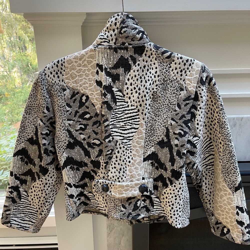 Vintage Silverado Animal Print Cropped Jacket - Picture 5 of 6